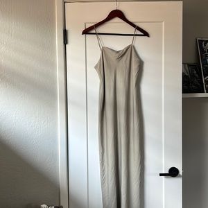Banana Republic Square Neck Slip Dress in Feather Grey, XS